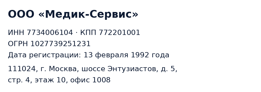 реквизиты компании